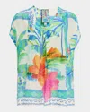 Johnny Was Hana Embroidered Georgette Tunic