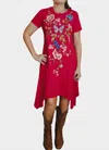 Johnny Was Handkerchief Knit Dress Nicolette In Racing Red In Red
