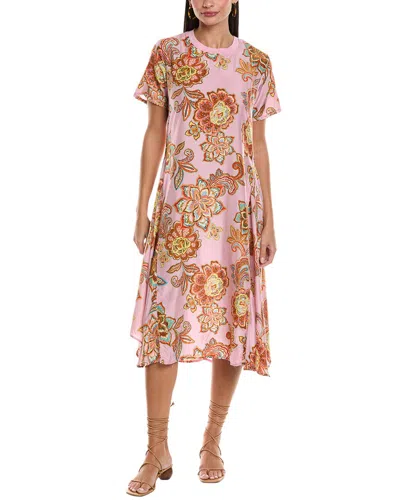 Johnny Was Handkerchief Silk Dress In Multi