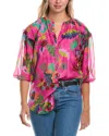 Johnny Was Hanns Silk Tunic- In Pink