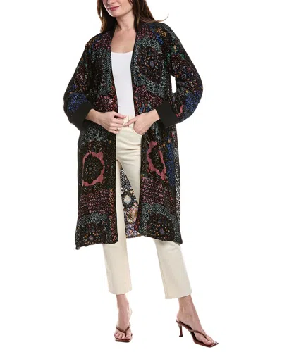 Johnny Was Harmony Burnout Velvet Silk-blend Kimono In Multi