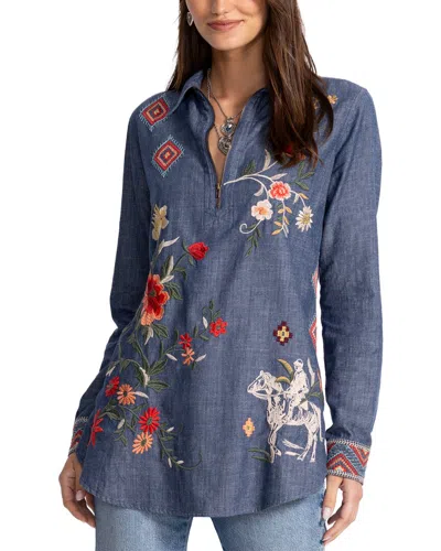 Johnny Was Helena Tunic In Blue