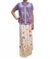 Johnny Was High Slit Linen Skirt Calista In Elordi Stripe In Multi