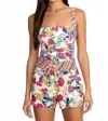Johnny Was High Waist Board Shorts In Aldrich In White