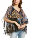 JOHNNY WAS HIROX RUFFLE BLOUSE IN MULTI