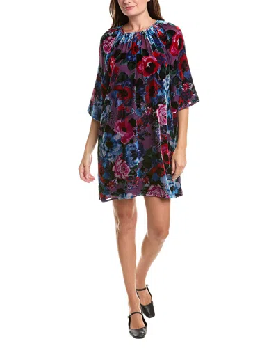 Johnny Was Hollis Silk-blend Mini Dress In Brown
