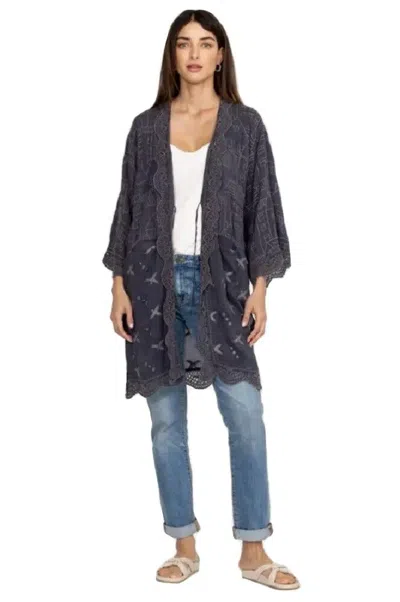 Pre-owned Johnny Was House Ecaterina Kimono - C45523-2 In Graphite