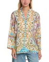 Johnny Was Indy Silk Tunic In Animal Print