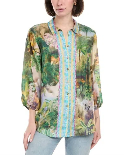 Johnny Was Isolah Button Down In Rawi Scarf Print In Multi