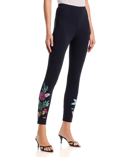 Johnny Was Isolei Pull On Ankle Leggings In Black