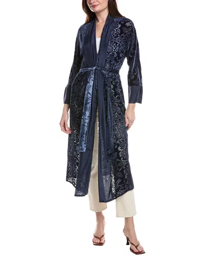 JOHNNY WAS IZZY BURNOUT VELVET SILK-BLEND KIMONO