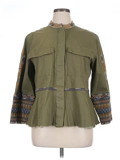 Pre-owned Johnny Was Jacket In Green