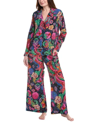 Johnny Was Jaclyn 2pc Pajama Set In Blue