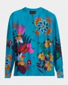 Johnny Was Jacqueline Floral-print Shirt In Blue