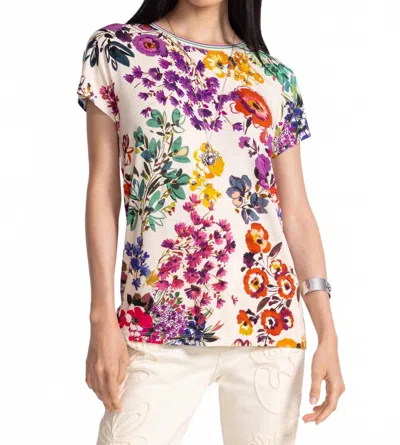 Johnny Was Jaine Favorite Relaxed Dolman Sleeve Tee In Evalon In Multi