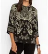 Johnny Was Janie Favorite Bell Sleeve Top In Farfalla Joan In Multi