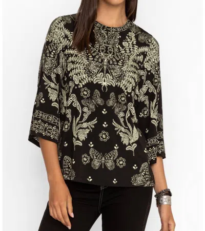 Johnny Was Janie Favorite Bell Sleeve Top In Farfalla Joan In Multi