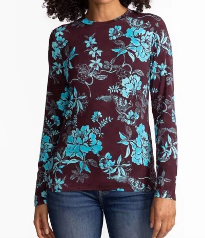 Johnny Was Janie Favorite Fitted Long Sleeve Tee In Alexandria In Multi