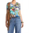 Johnny Was Janie Favorite Short Sleeve V-neck Tee In Christy In Multi