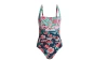 Johnny Was Japer Ruched One Piece Swimsuit Floral Print Swimsuit In Multi