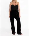 Johnny Was Jenai Stretch Velvet Baby Boot Legging - Plus In Black In Black