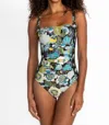 Johnny Was Jenn Ruched One Piece In Jenn Glittery In Multi