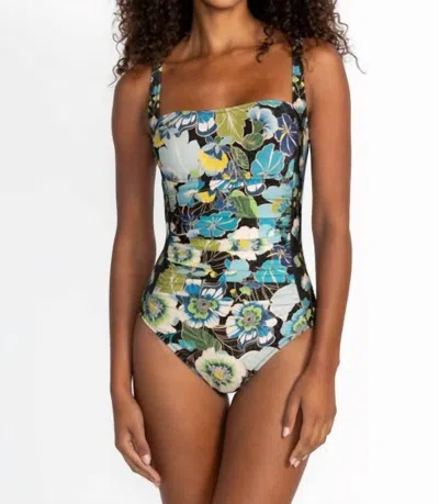 Johnny Was Jenn Ruched One Piece In Jenn Glittery In Multi