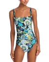 Johnny Was Jenn Ruched One-piece Swimsuit In Jenn Glitt