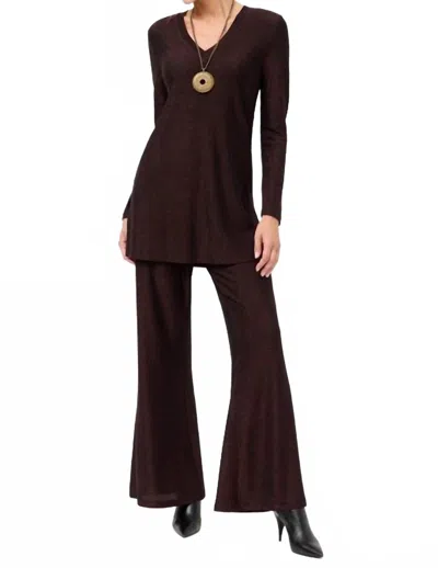 Johnny Was Jenna Metallic Easy Pant In Espresso In Brown