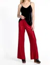 Johnny Was Jenna Metallic Easy Pant In Savy Red In Red