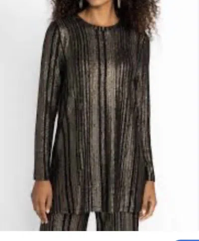 Johnny Was Jenna Metallic Tunic In Black & Gold