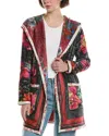 Johnny Was Joan Midi Reversible Sherpa Jacket In Black