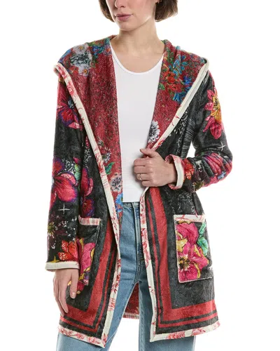Johnny Was Joan Midi Reversible Sherpa Jacket In Black