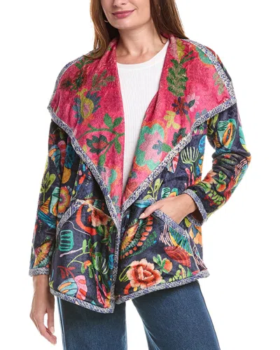 JOHNNY WAS JOAN WRAP BINDED REVERSIBLE SHERPA JACKET