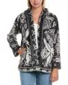 Johnny Was Joan Zip Hoodie Sherpa Jacket In Multi