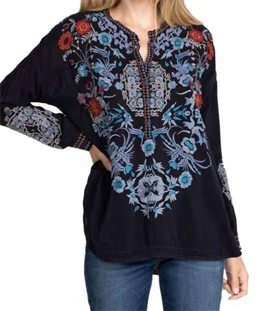 Johnny Was Johrdan Blouse In Sanded Black In Multi