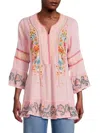 Johnny Was Jojo Tunic In Taffy In Pink
