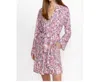 Johnny Was Jonesy Sleep Robe In Floral Pink In Multi