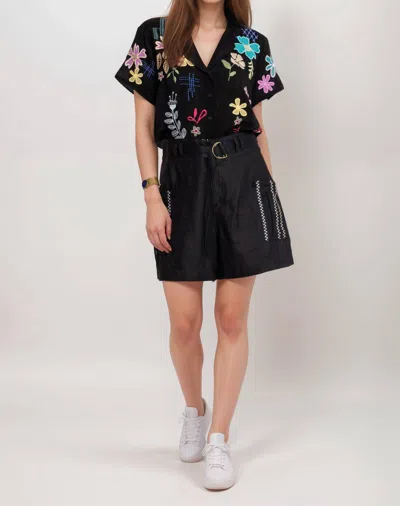 Johnny Was Joni Belted Cargo Short In Black