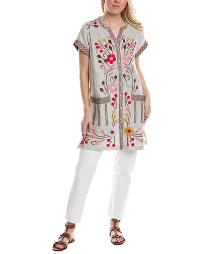 Johnny Was Joni Relaxed Pocket Weekend Tunic In Brown