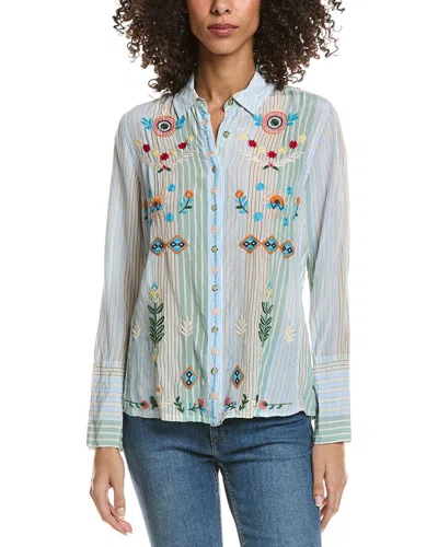 Johnny Was Josi Silk Shirt In Multi