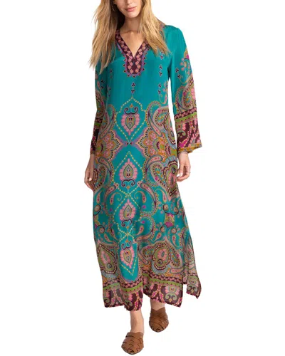 Johnny Was Judith Silk Dress In Blue