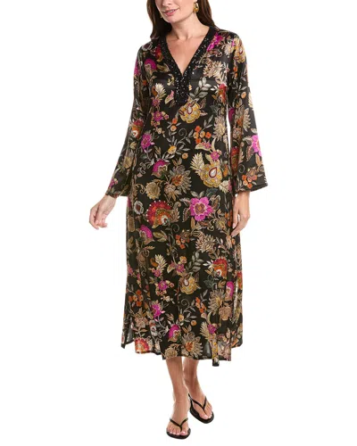 Johnny Was Judith Silk Maxi Dress In Multi