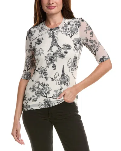 Johnny Was Kaia Mesh T-shirt In White