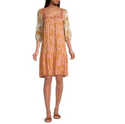 Johnny Was Kalik Mini Dress Multicolor In Pink