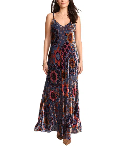 Johnny Was Kanako Silk-blend Dress In Multi