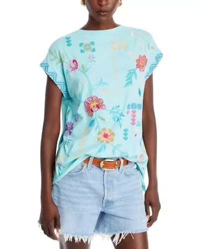 Johnny Was Katie Relaxed Tee In Marine Blue