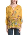 Johnny Was Margot Embroidered Blouse In Yellow