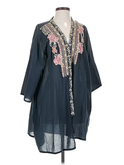 Pre-owned Johnny Was Kimono In Blue