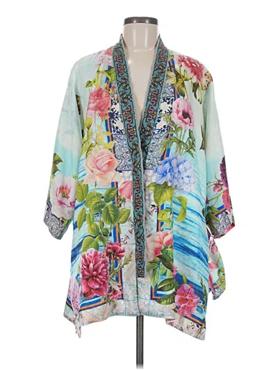 Pre-owned Johnny Was Kimono In Blue